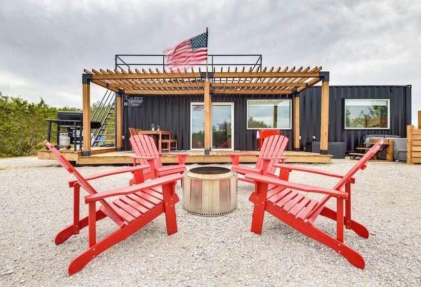 Remote Strawn Container Home With Hot Tub!