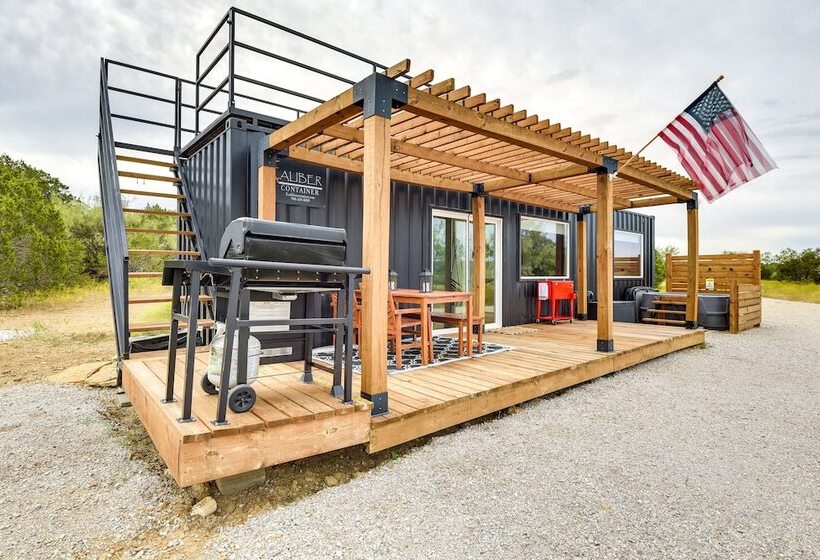 Remote Strawn Container Home With Hot Tub!