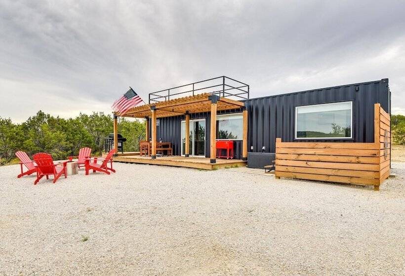 Remote Strawn Container Home With Hot Tub!
