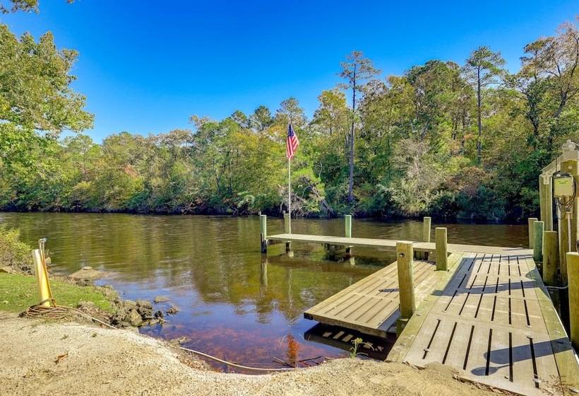 Riverfront Pollocksville Home W/ Private Beach!