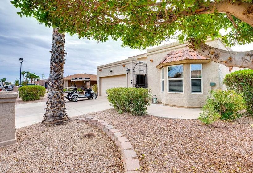 Community Perks & Patio: Sun Lakes Home!