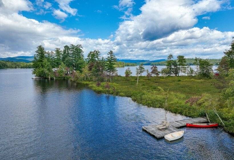 Lakefront Lovell Home W/ Dock: Walk To Town Beach!