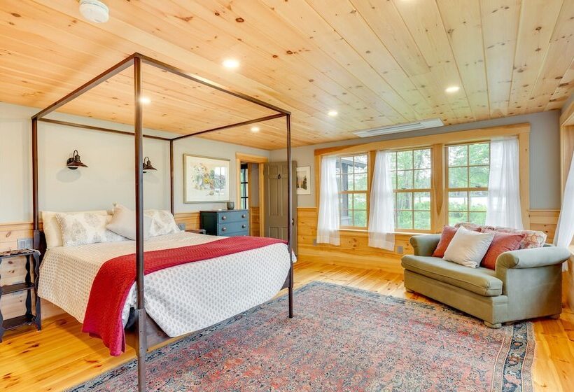 Lakefront Lovell Home W/ Dock: Walk To Town Beach!