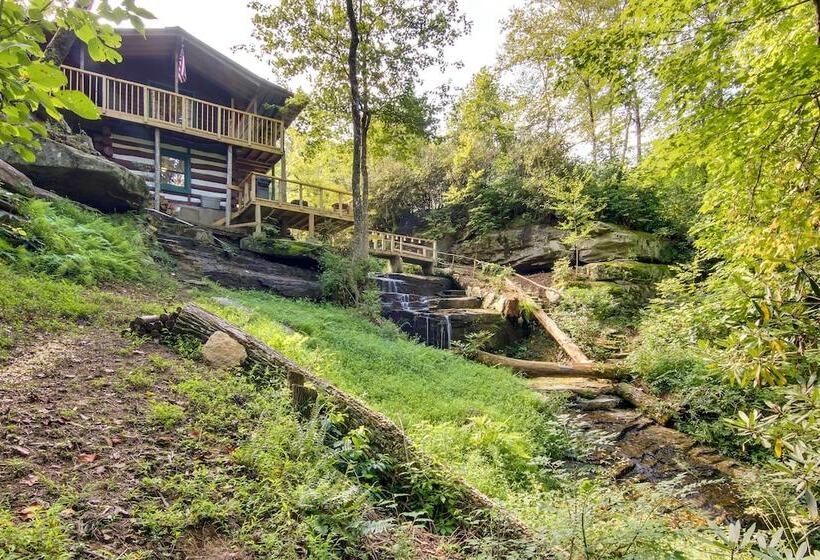 Pisgah Forest Cabin W/ Mountain + Waterfall Views!