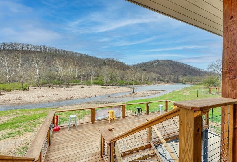 Riverfront Arkansas Abode W/ Deck & Grill!