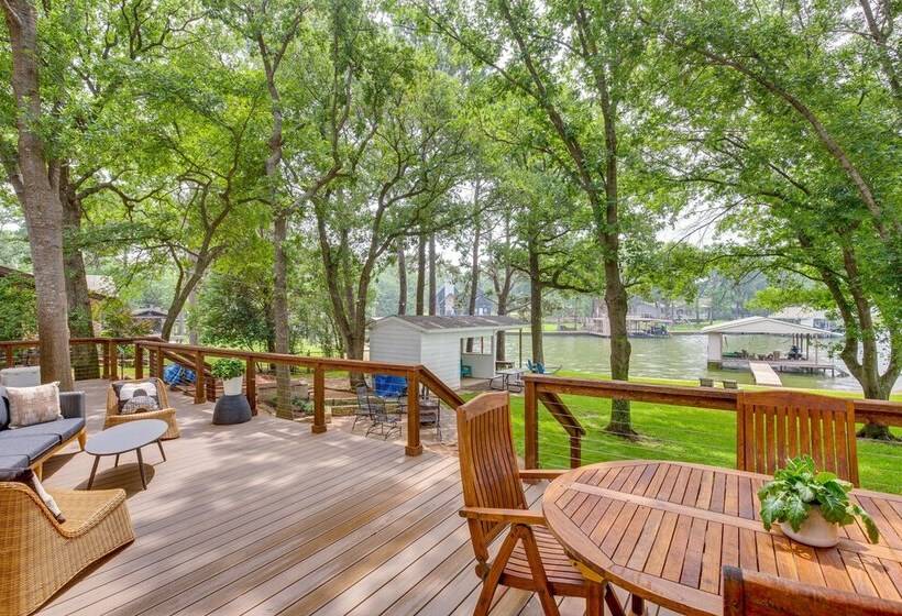 Private Dock: Lakefront Enchanted Oaks Retreat