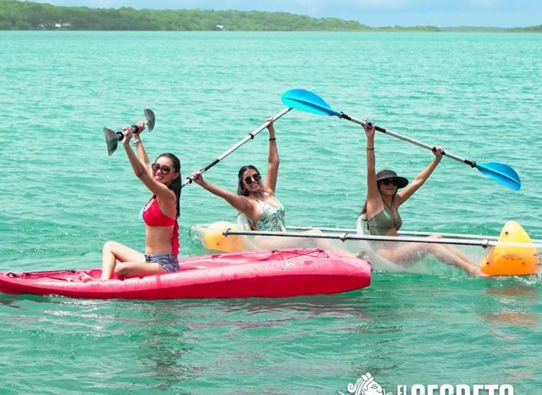 ホテル Secreto Bacalar Frente A La Laguna   Todo Incluido