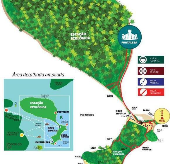 호스텔 Ilha Do Mel Casa Familiar Quartos Economicos Nova Brasilia