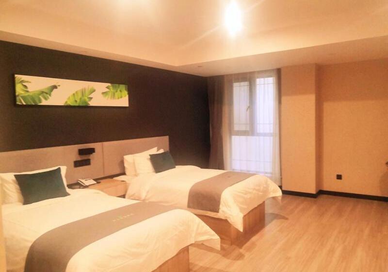 בית מלון כפרי Thank Inn Zaozhuang Tengzhou Jinghe Road Zhenai Mall