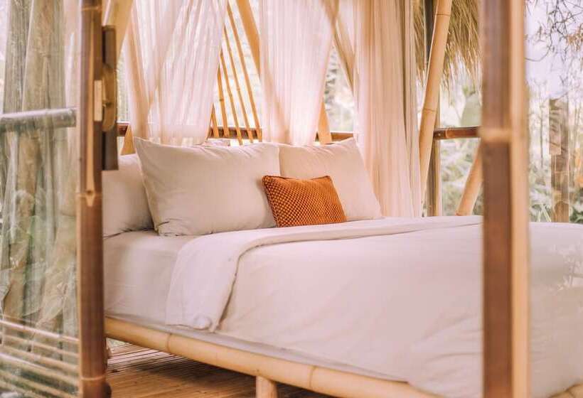 住宿加早餐  Hideout Eco Bamboo House Bali