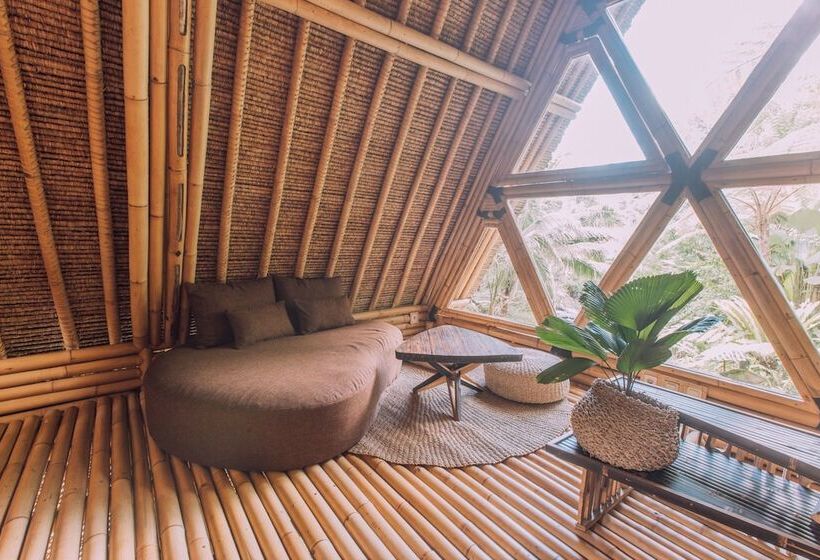 住宿加早餐  Hideout Eco Bamboo House Bali