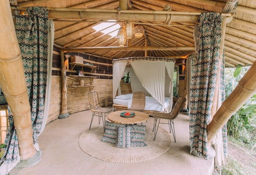 住宿加早餐  Hideout Eco Bamboo House Bali