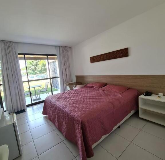 ホテル Iloa Condomínio Resort Barra De São Miguel, Quarto Em Frente A Piscina