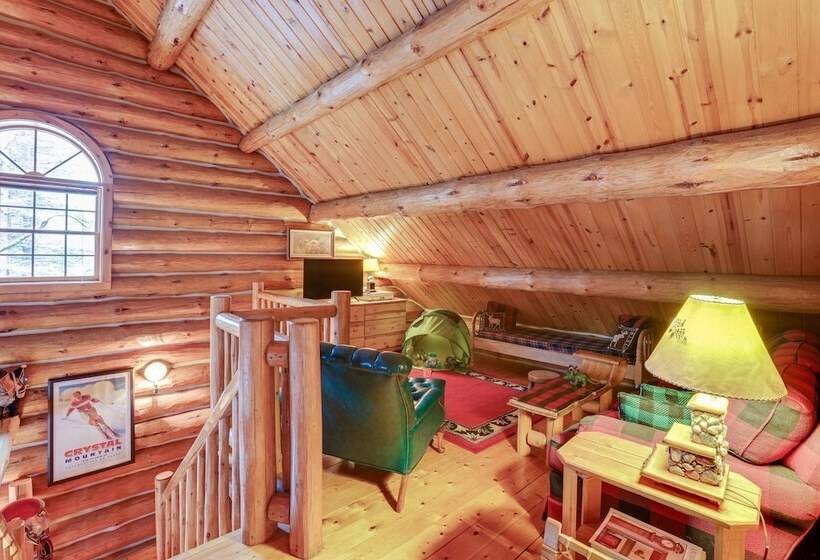 Quiet Thompsonville Log Home: Deck & River Access!