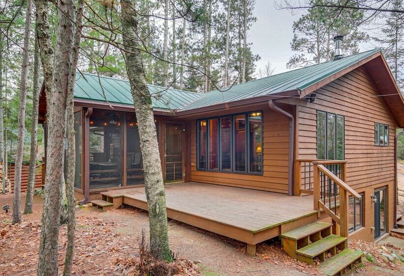 Lakefront Eagle River Cabin W/ Fire Pit & Porch