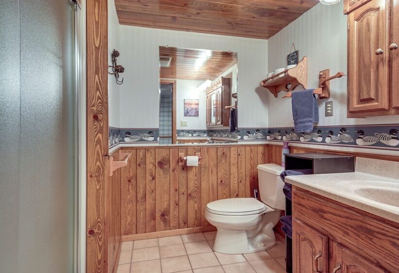 Lakefront Eagle River Cabin W/ Fire Pit & Porch