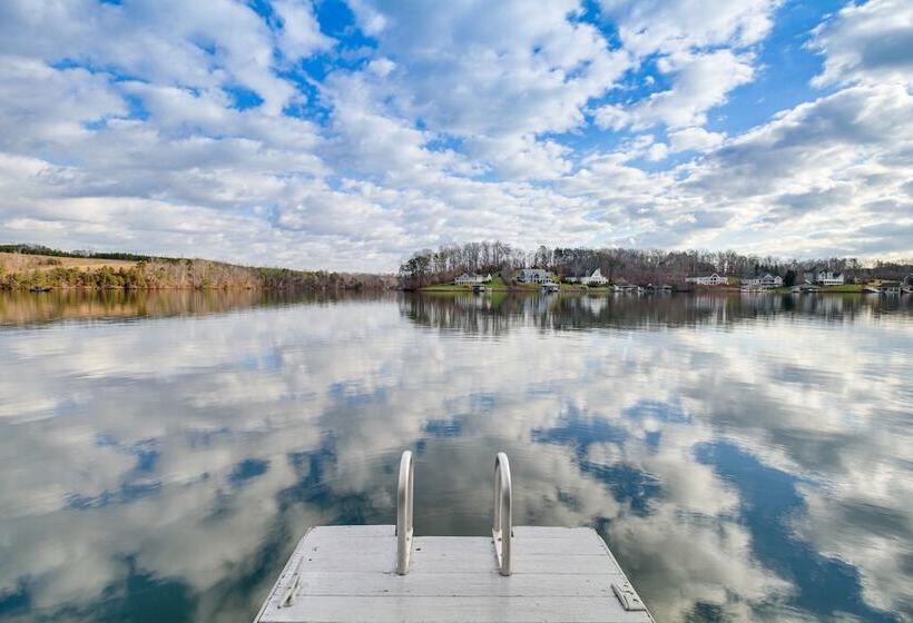 Unique Smith Mountain Lake Home Over Water W/ Dock