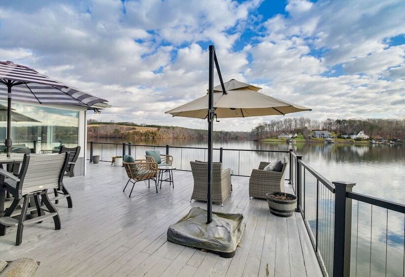 Unique Smith Mountain Lake Home Over Water W/ Dock