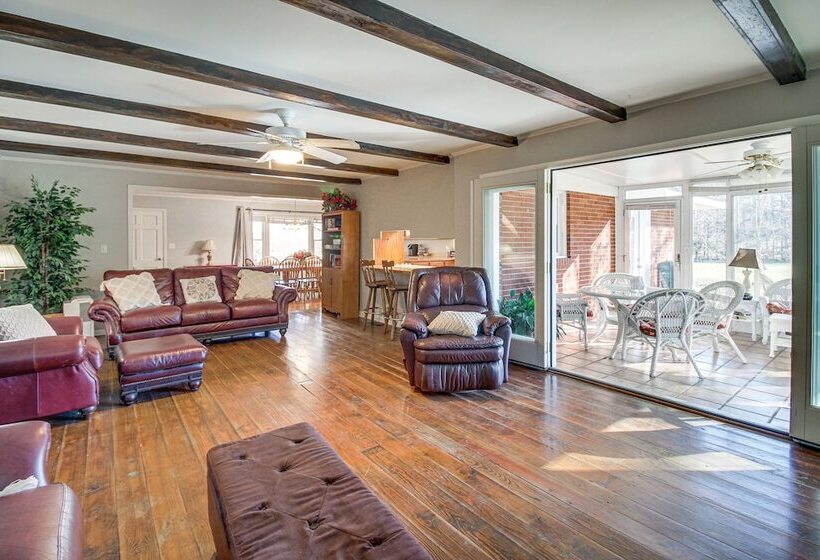 Bright Cartersville Home W/ Fire Pit & Sunroom!