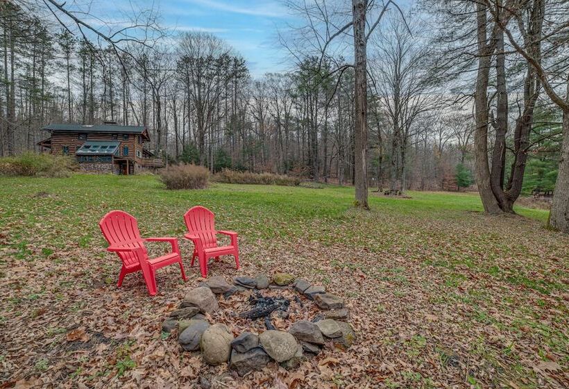 Cozy Otego Cabin W/ Wood Burning Fireplace & Pond!
