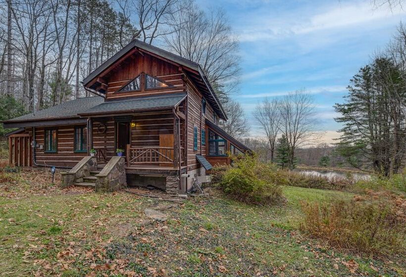 Cozy Otego Cabin W/ Wood Burning Fireplace & Pond!