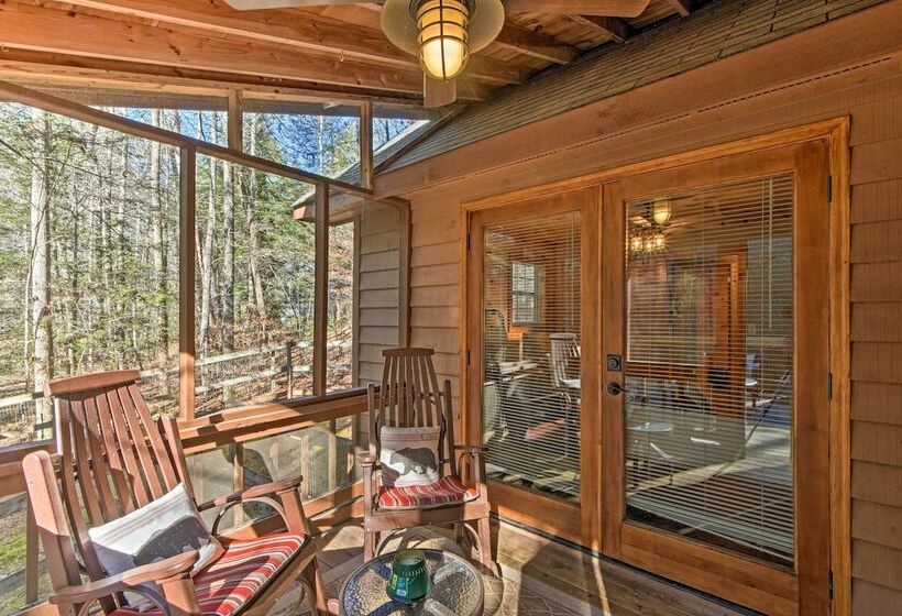 Blue Ridge Mtns Creekside Cabin W/ Hot Tub + Pier!