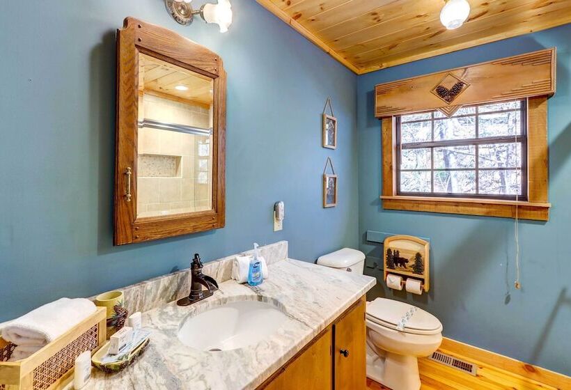 Lakefront Blue Ridge Cabin W/ Hot Tub!