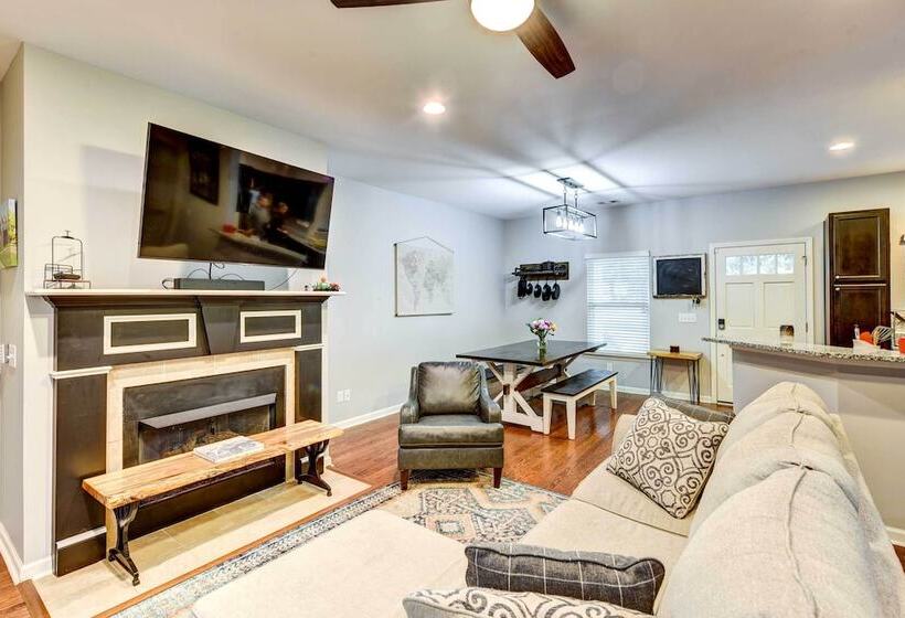 Modern Savannah Home: Backyard W/ Gas Grill