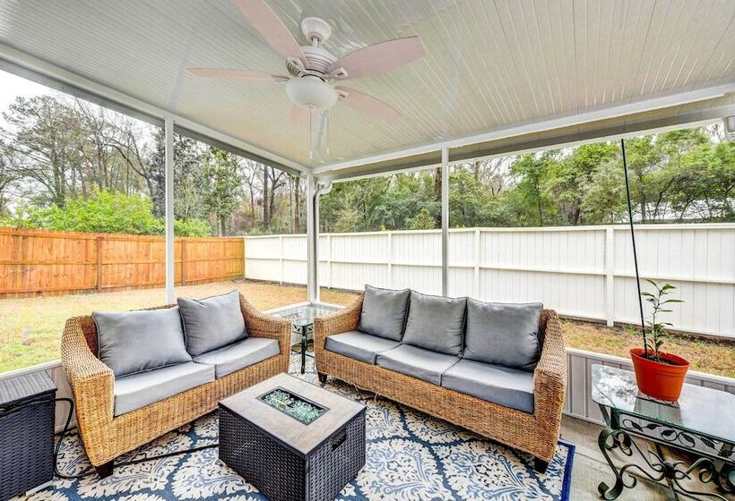 Modern Savannah Home: Backyard W/ Gas Grill