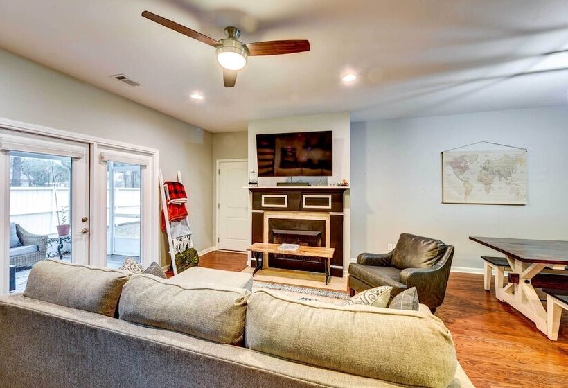 Modern Savannah Home: Backyard W/ Gas Grill