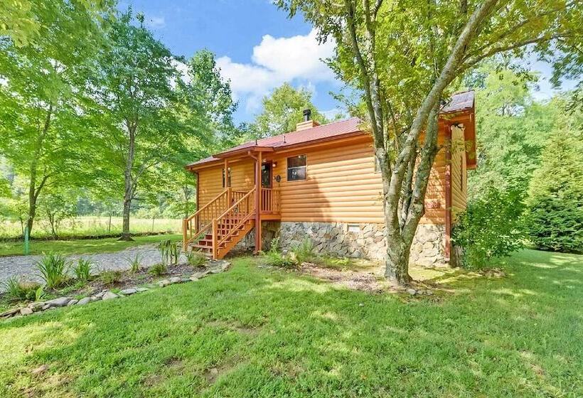 Riverfront Cabin W/ Hot Tub & Mountain Views!