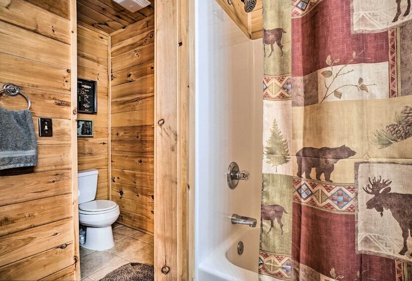 Riverfront Cabin W/ Hot Tub & Mountain Views!