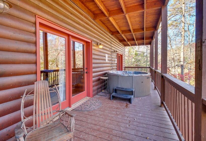 Riverfront Cabin W/ Wraparound Decks & Fire Pit!