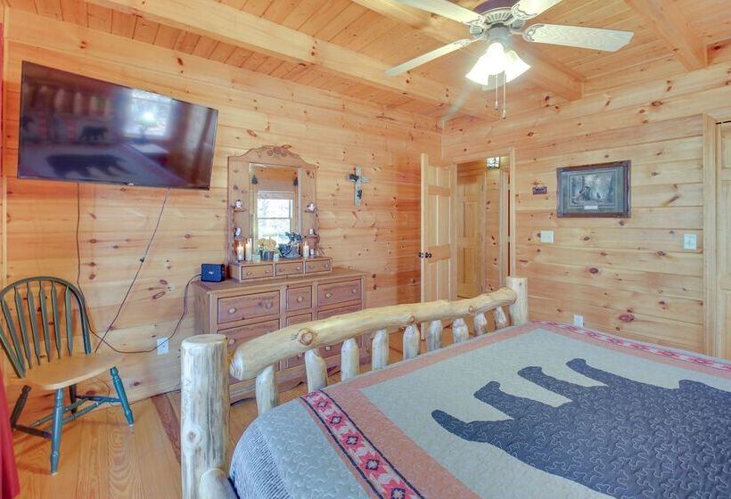 Riverfront Cabin W/ Wraparound Decks & Fire Pit!