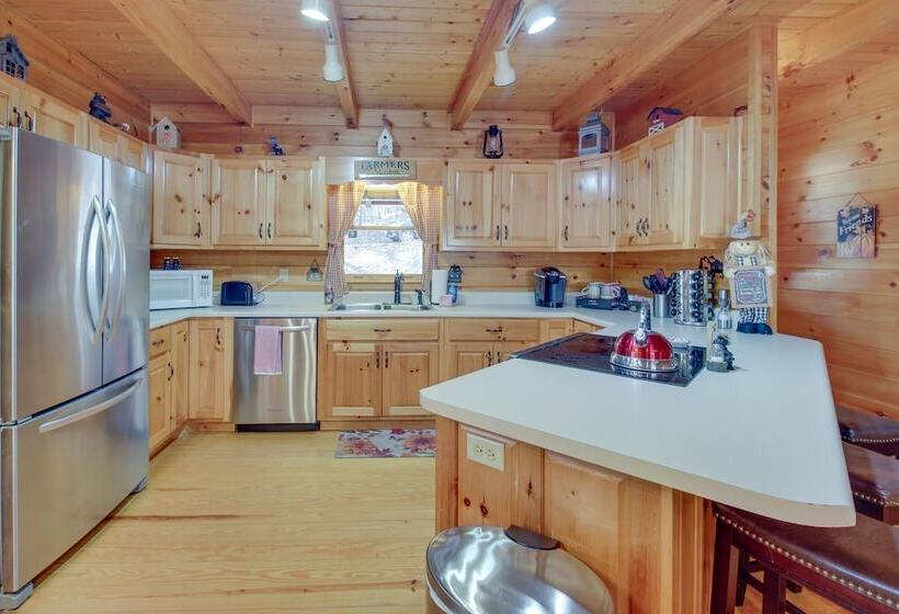 Riverfront Cabin W/ Wraparound Decks & Fire Pit!