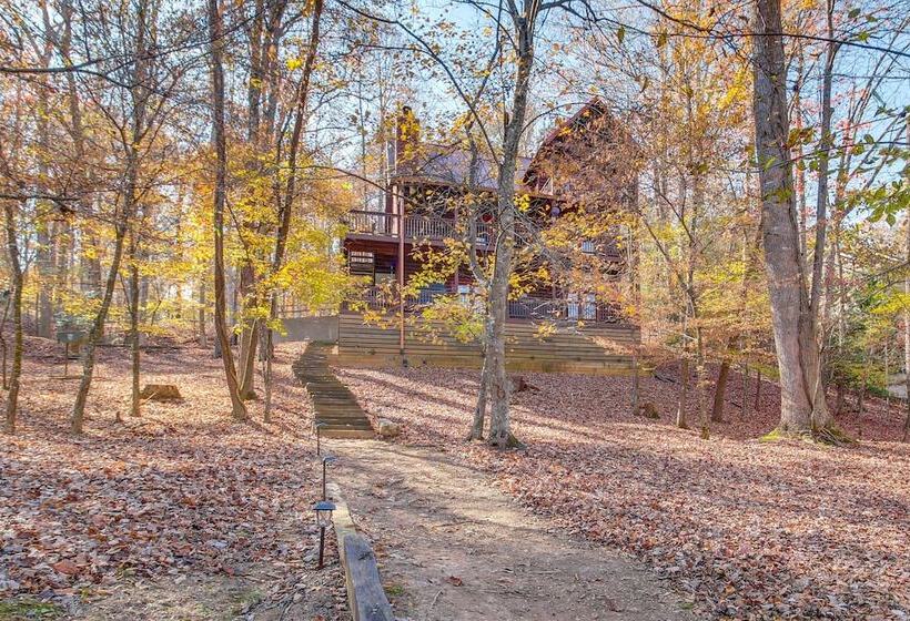 Riverfront Cabin W/ Wraparound Decks & Fire Pit!