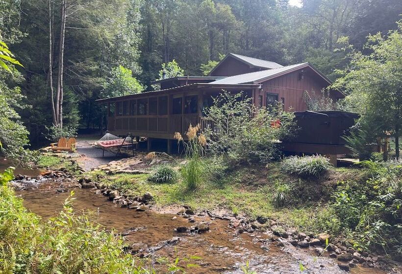 Serenity On The Creek Cabin + Hot Tub & Grill