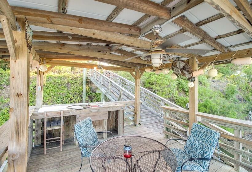 Waterfront Baisden S Bluff Home W/ Dock & Views!