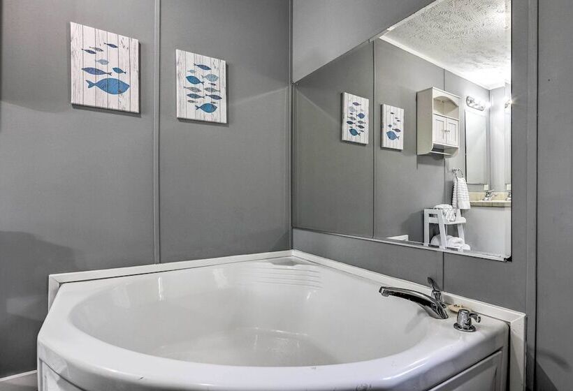 Waterfront Lake Sinclair Home: Dock + Grill!