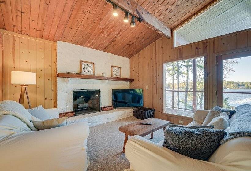 Cozy Lakefront Cabin In Semora W/ Large Dock!