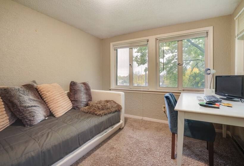 Pet Friendly St Paul Home: Fireplace & Office Area