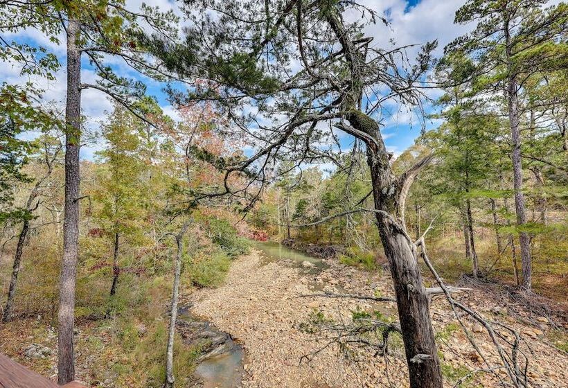 Cozy Oden Oasis W/ On Site Fishing Creek & Deck!