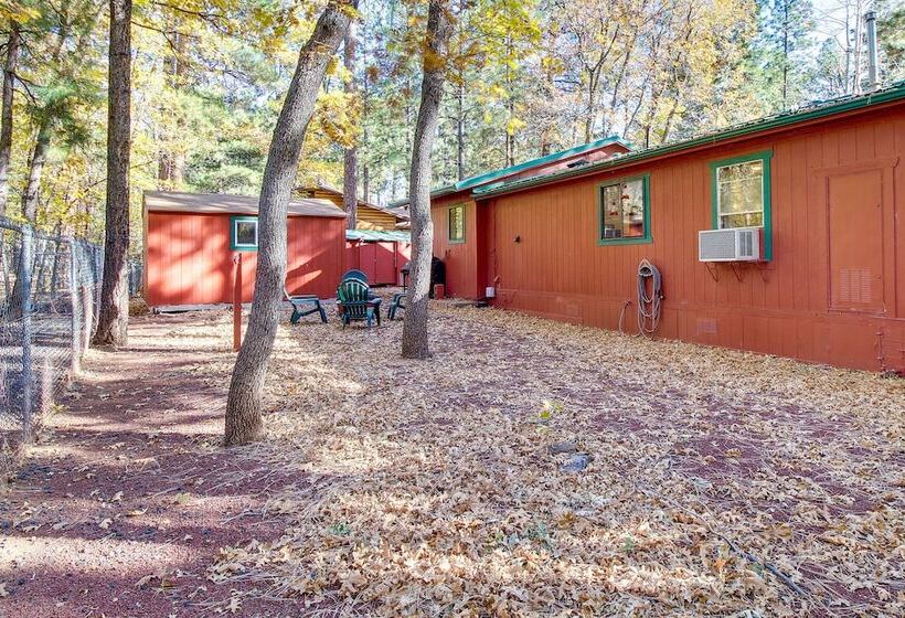 Pinetop Lakeside Cabin Rental: Porch & Fire Pit!