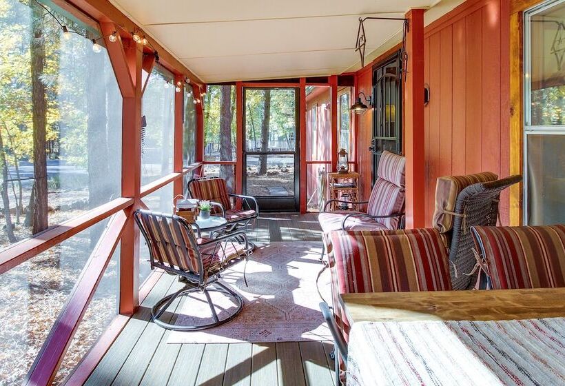 Pinetop Lakeside Cabin Rental: Porch & Fire Pit!