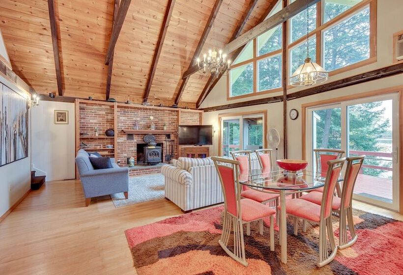 Waterfront Lake Arrowhead Cabin W/ Dock & Fire Pit