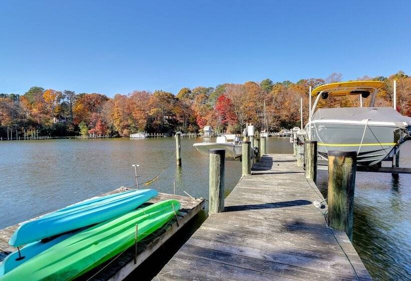 Waterfront Lusby Retreat W/ Deep Water Dock & Slip