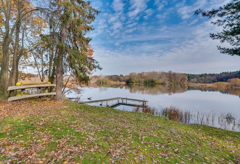 Waterfront Sugar River Cabin W/ Dock & Game Room!