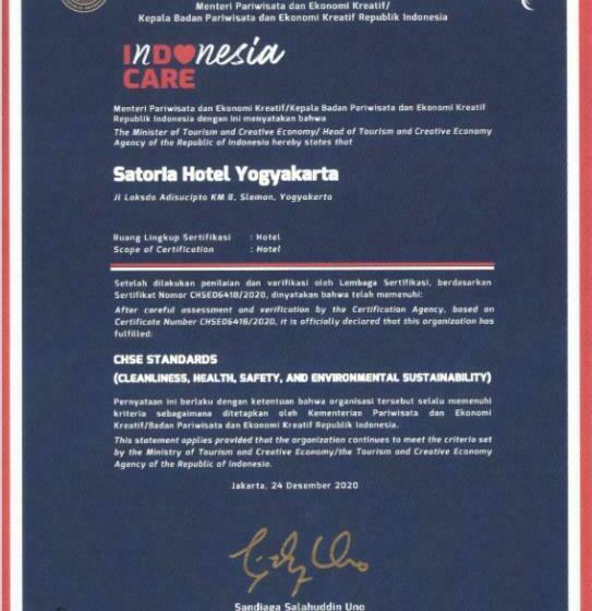 Satoria Hotel Yogyakarta   Chse Certified