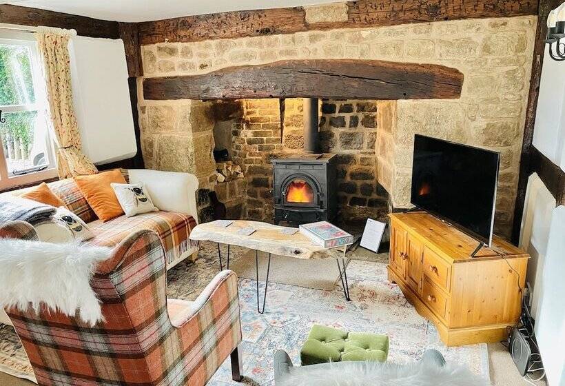 Log Burner And Beamed Ceilings King Size Bed