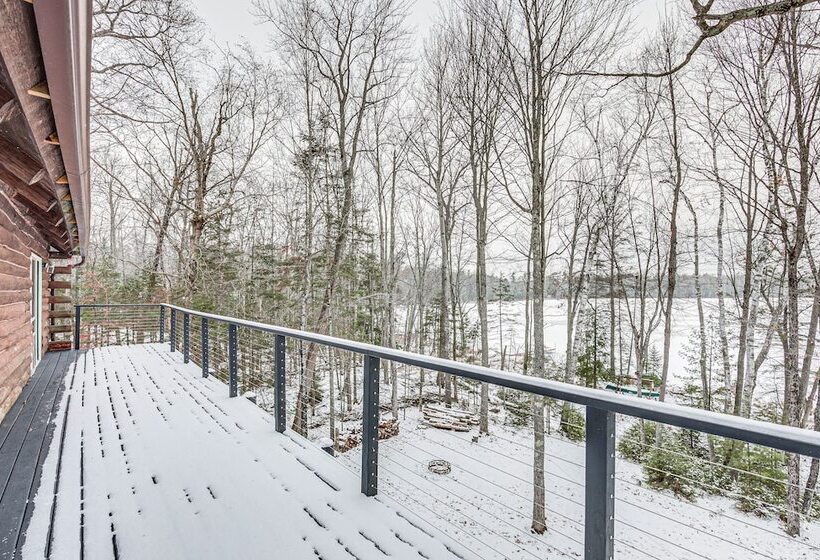 Rhinelander Waterfront Cabin W/ Deck & Fire Pit!